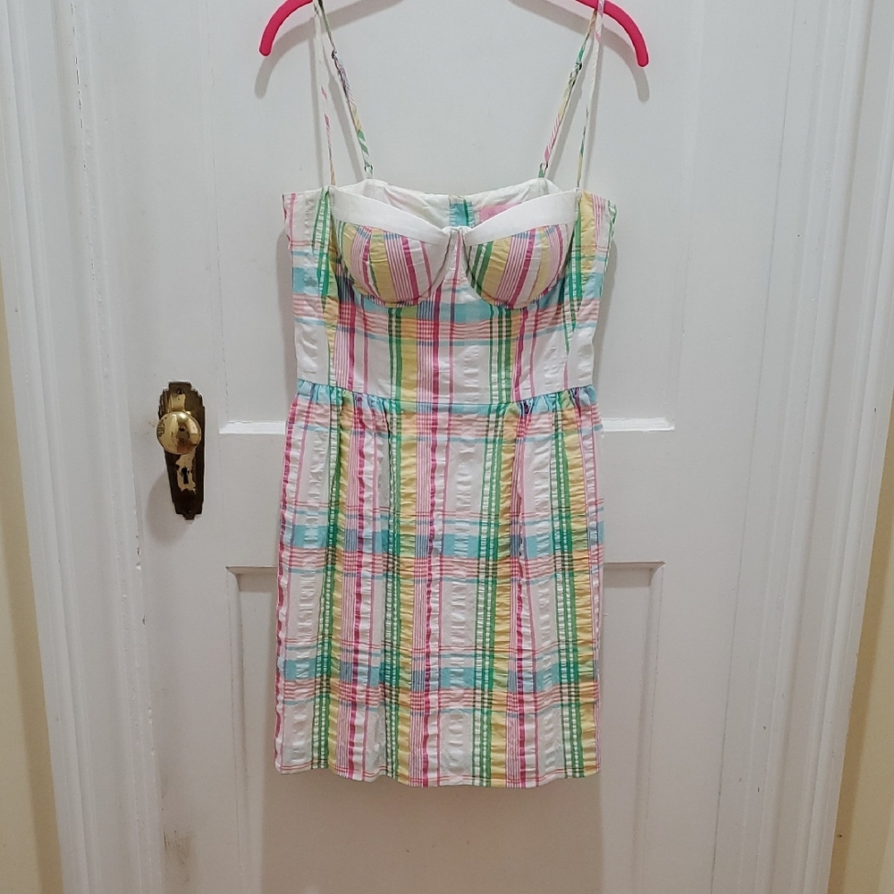 Lilly Pulitzer Pink and Green Pleated Sundress